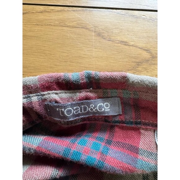 Toad & Co Men Size Medium Shirt Button Down Flannel Polyester Long Sleeve Preppy - Picture 3 of 15